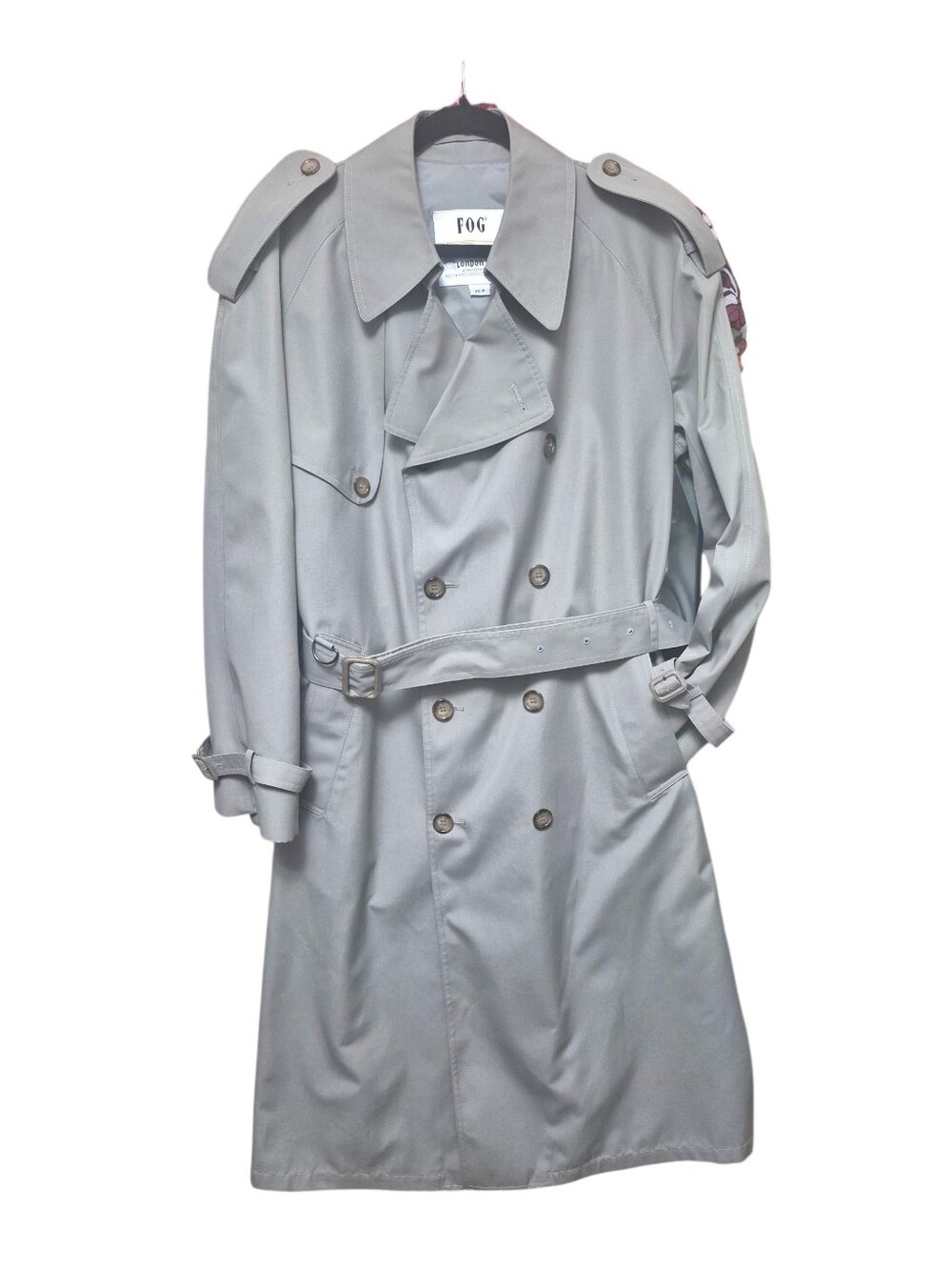 Men’s London Fog Double-Breasted Trench Coat with Belt